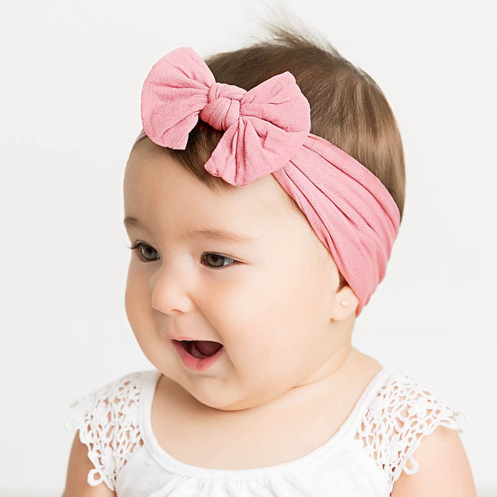 Bandes de tête Super Stretchy Soft Knot avec arcs de cheveux Tête Wrap Accessoires de cheveux pour nouveau-né B