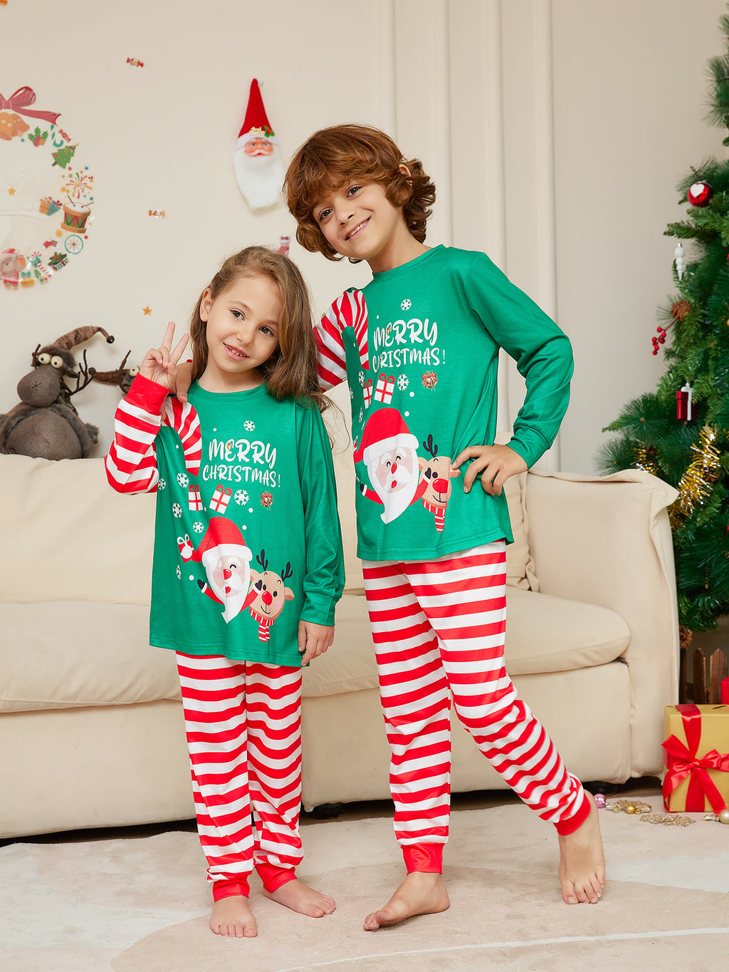 Caricature Lettre du Père Noël Imprimer Pyjama de Noël parent-enfant