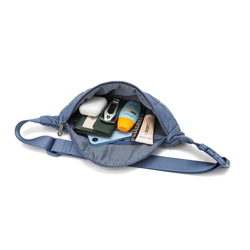 Sac de taille casual de couleur solide avec un motif diamanté