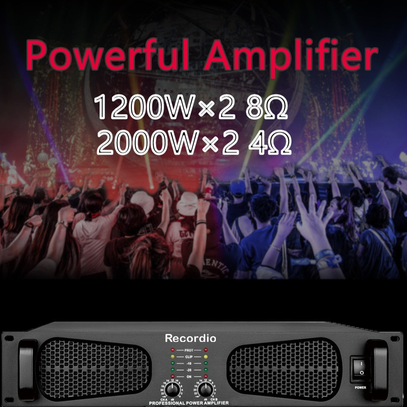 Amplificateur de puissance analogique professionnel pour la scène et l'utilisation de KTV