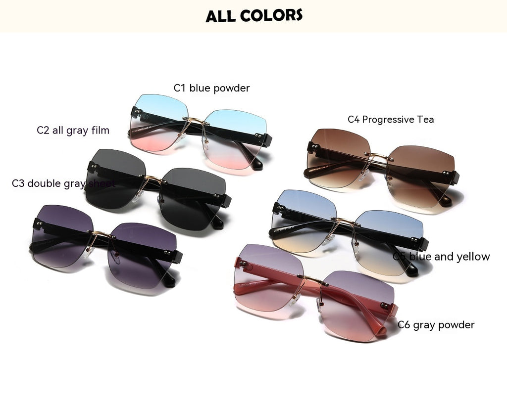 Lunettes de soleil haut de gamme Diamond Cut Edge pour femmes