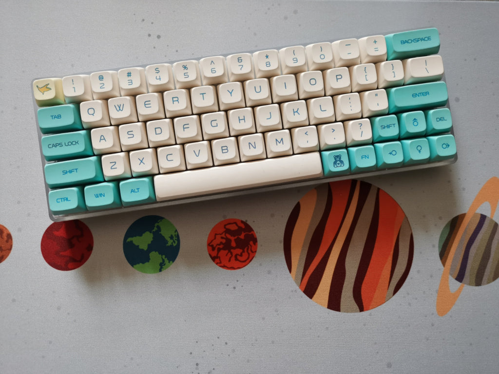 Kit de clavier mécanique personnalisé à gauche 64 plaque de positionnement en fibre de verre RGB
