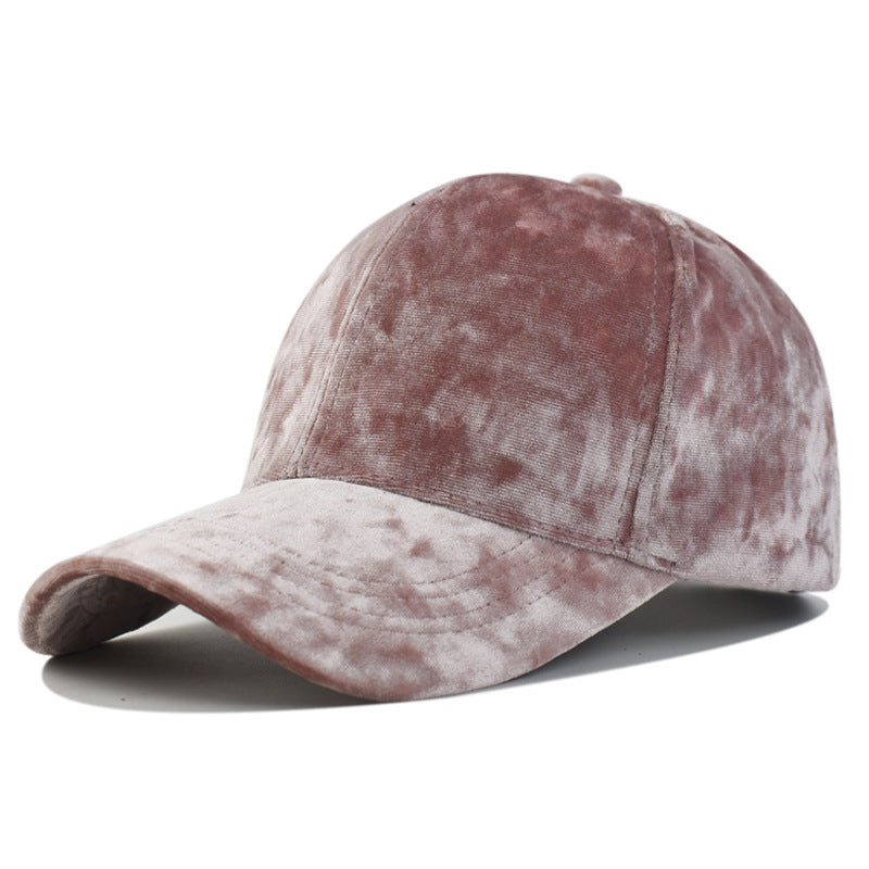 Casquette de baseball souple et rétro Velvet pour femme