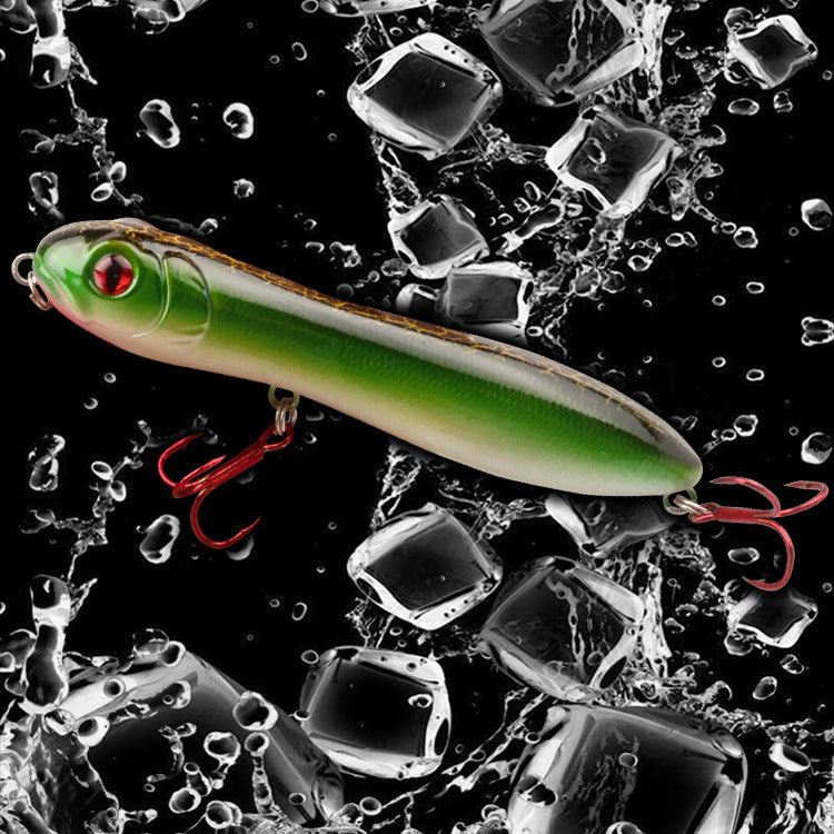 Lure de crayon à tête de serpent bionique en plastique avec hochet