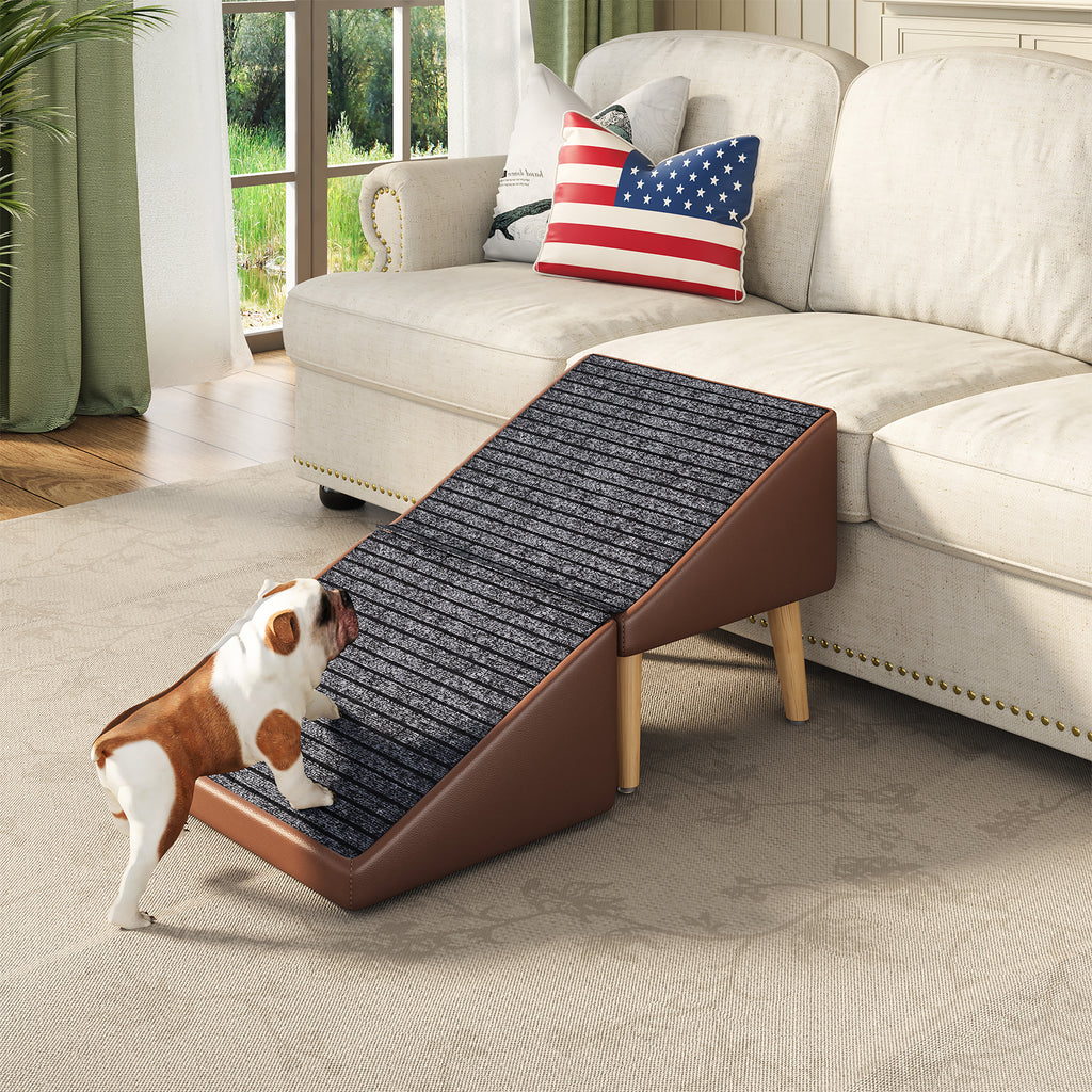 3-en-1 Dog Ramp 18.89"×17.91"×20.08" avec stockage – Étables pour chiens âgés et blessés &