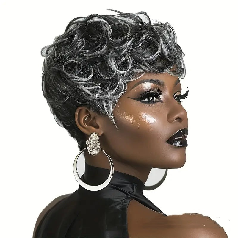 Wig Short Curly Layered Wig