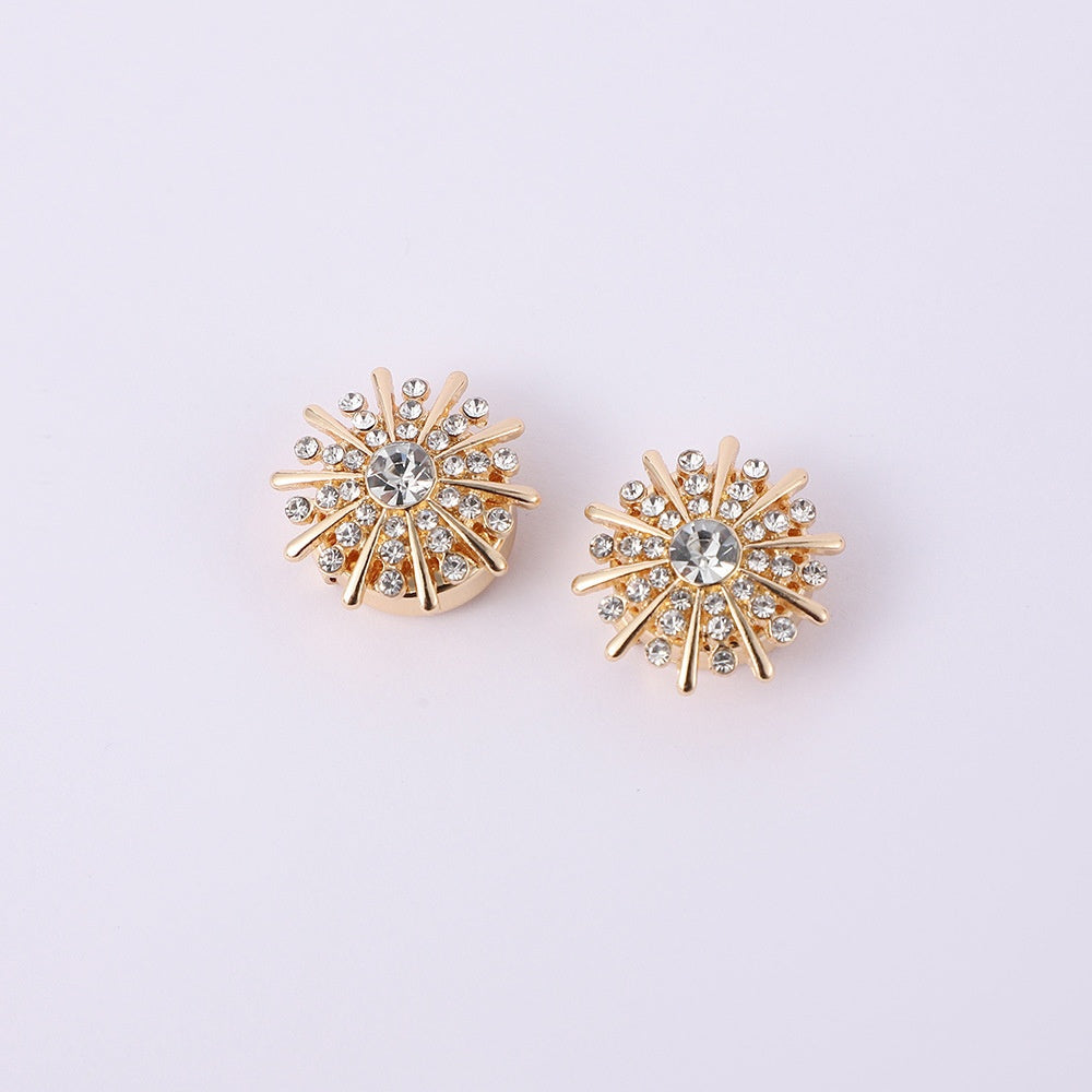Boutons de manchette simples en Strass incrustés multi-style