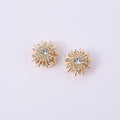 Boutons de manchette simples en Strass incrustés multi-style