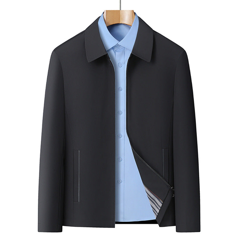 Veste Homme Business Casual Lapels Zipper Manteau
