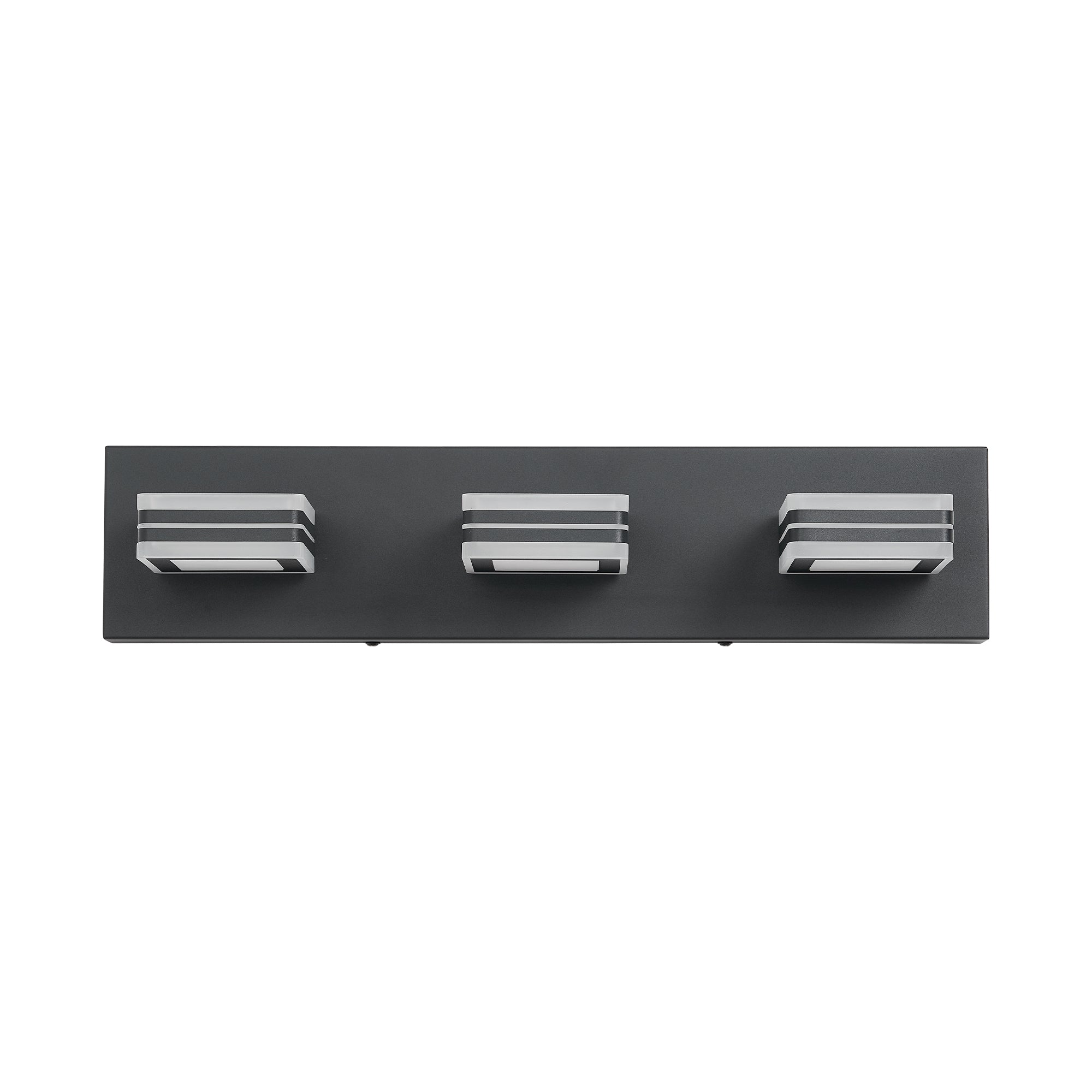 Matte Black Vanity luminaires 3 lumières haut et bas LED salle de bain moderne lumières de Vanity O
