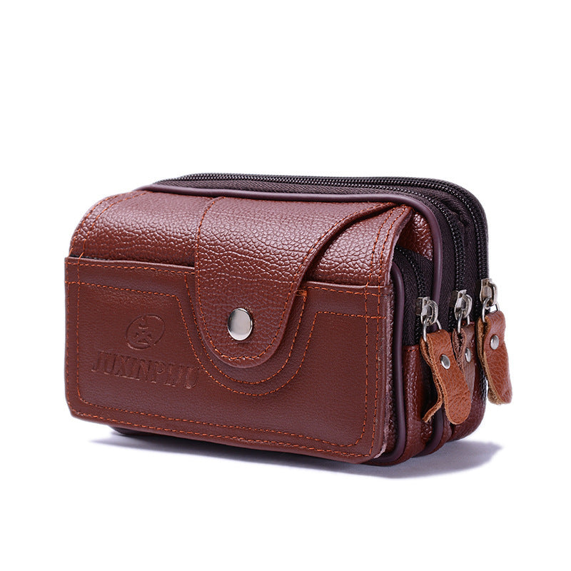 Sac de téléphone horizontal de style affaires avec ceinture en PU