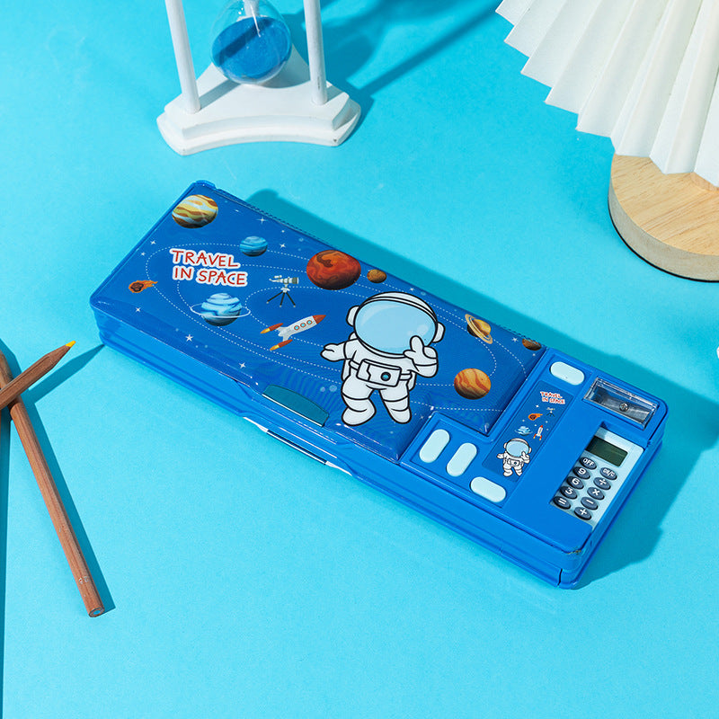 Boîte à crayons en plastique multifonction grande capacité