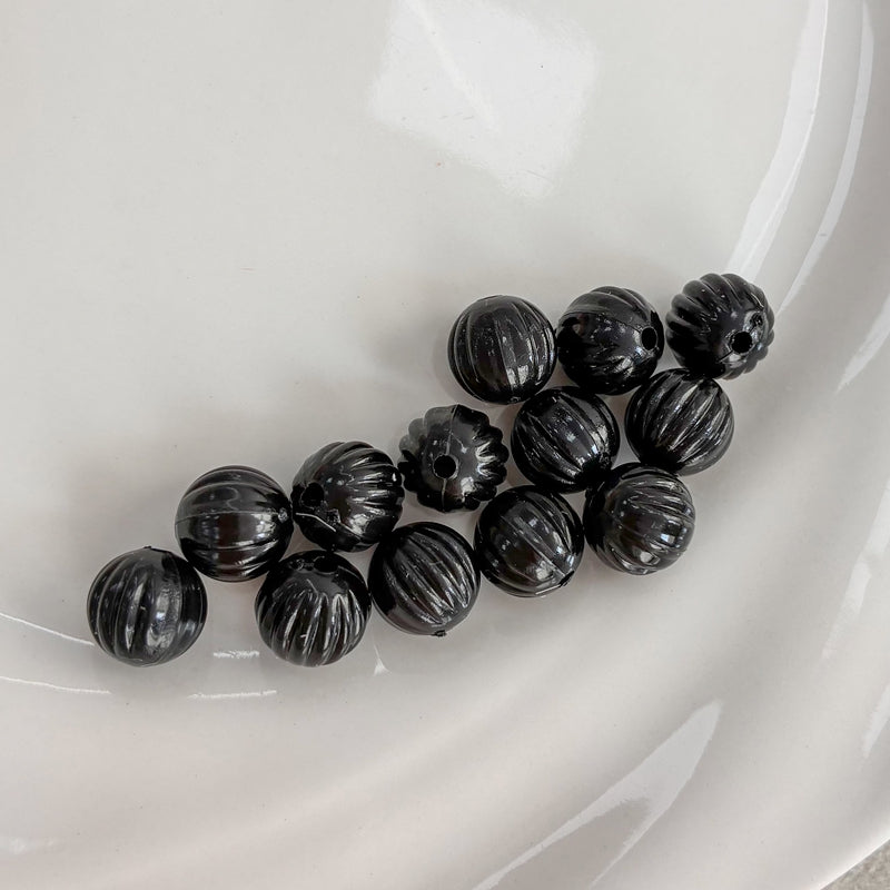 Perles acryliques à citrouille de 10 mm
