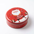 Boîte cadeau en métal rond de Noël Père Noël