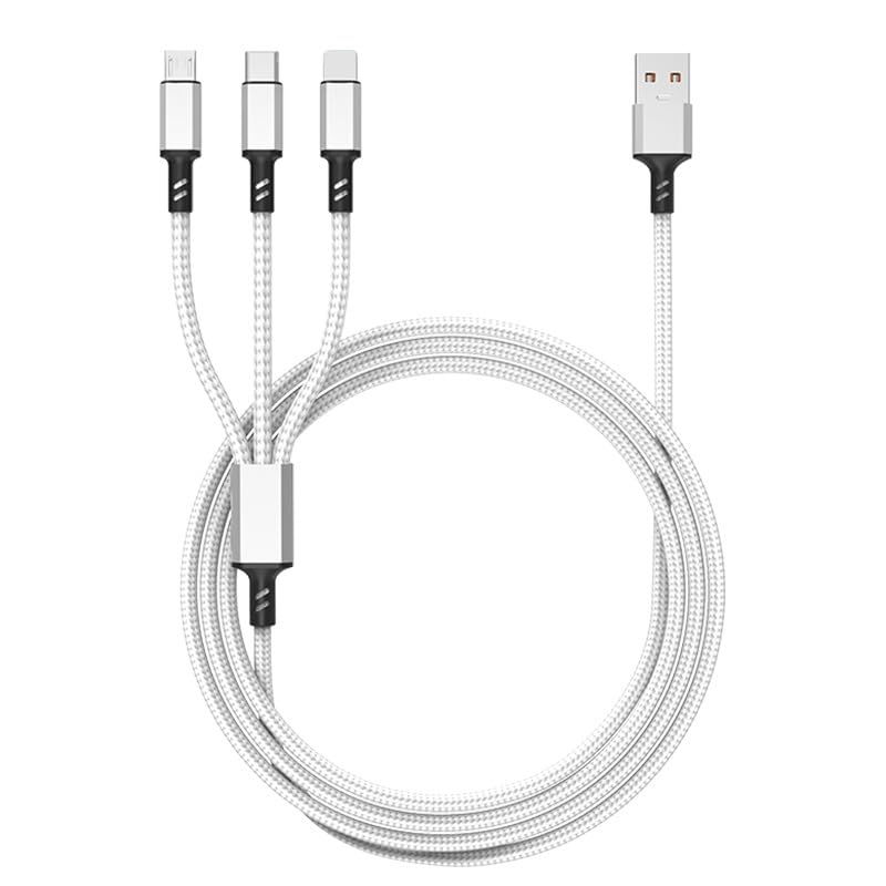 Chargeur de câble de téléphone cellulaire cordon pour type C Micro USB 3 en 1