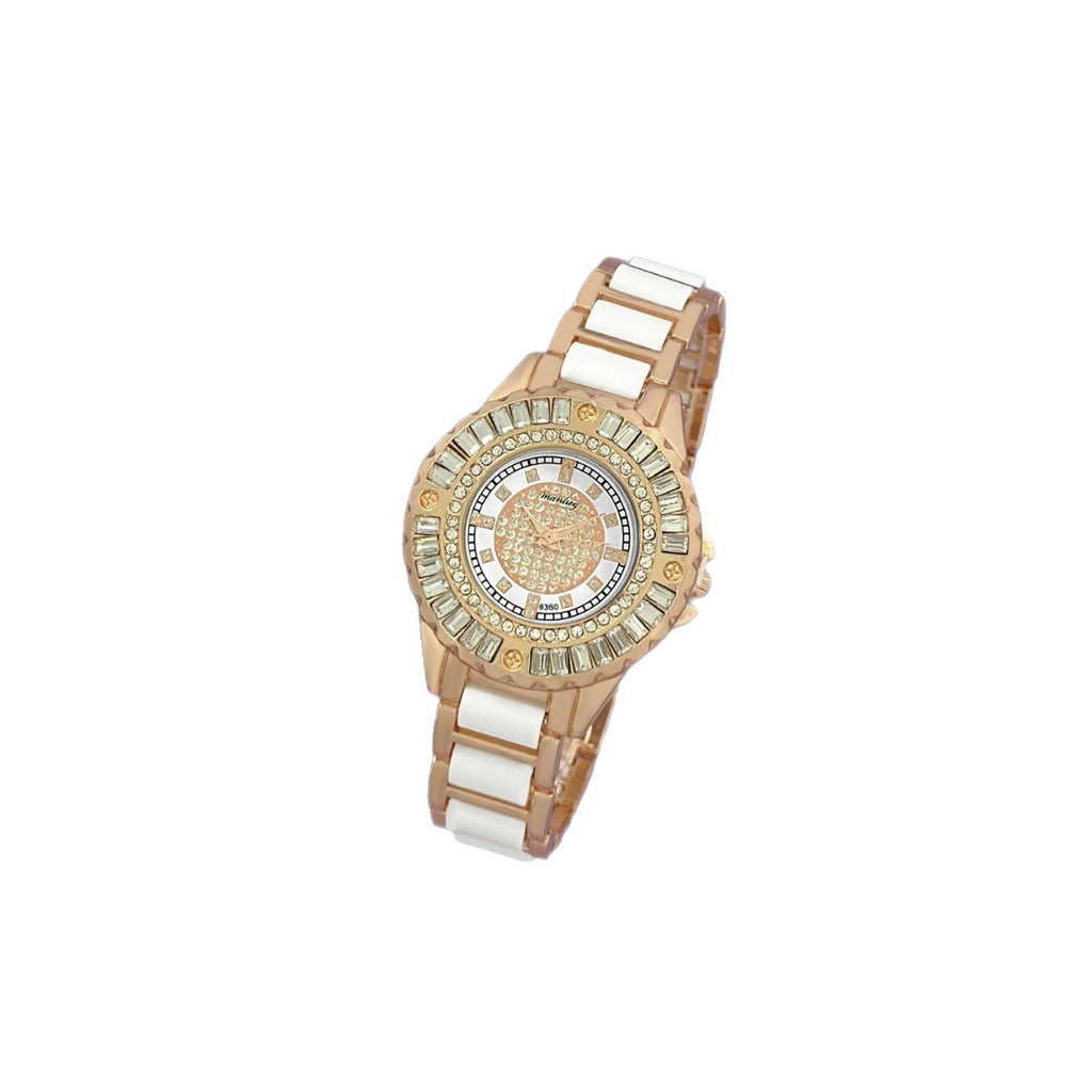 Montre Quartz avec cadran étoilé et lunette incrustée de diamants