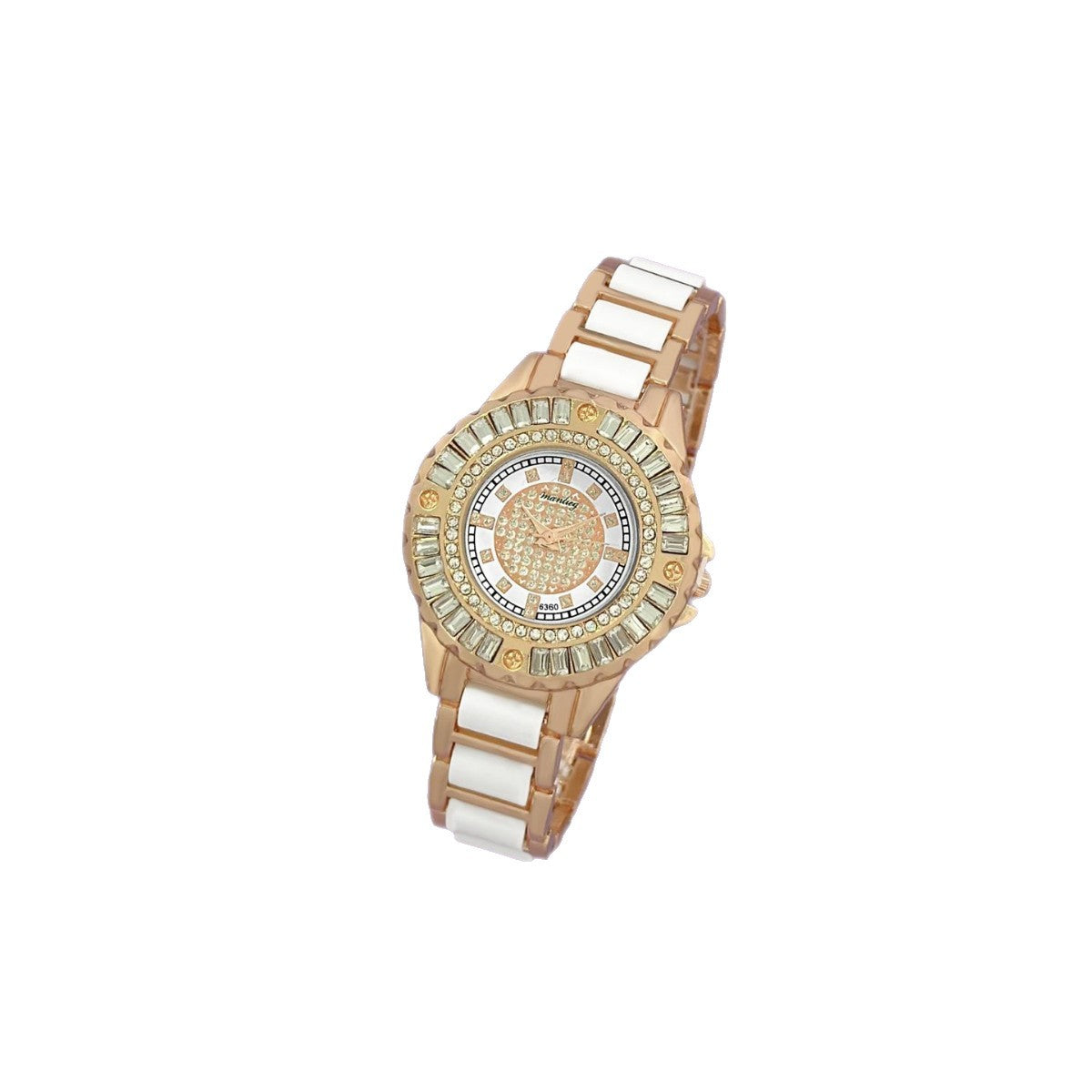 Montre Quartz avec cadran étoilé et lunette incrustée de diamants