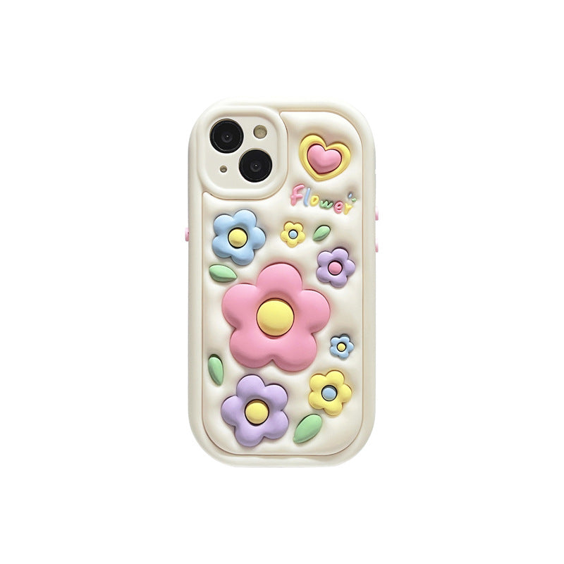 Coffret de téléphone à fleurs en trois dimensions