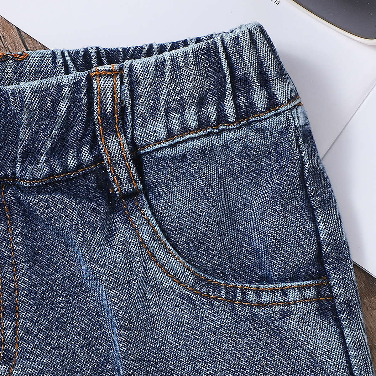 Pantalons de denim occasionnels de printemps pour les tout-petits et les jeunes enfants
