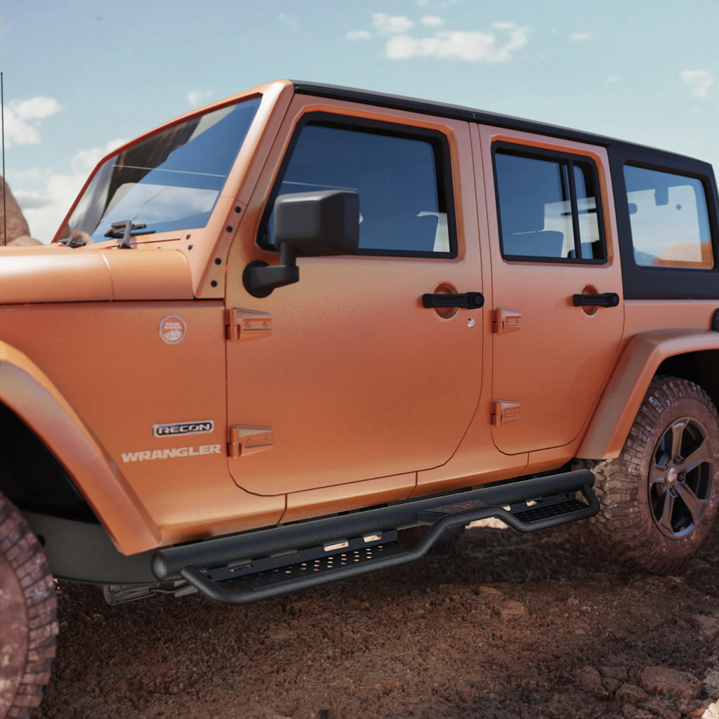Tables de course en poudre de 6 pouces marches latérales pour 2018- Jeep Wrangler JL 4 Porte