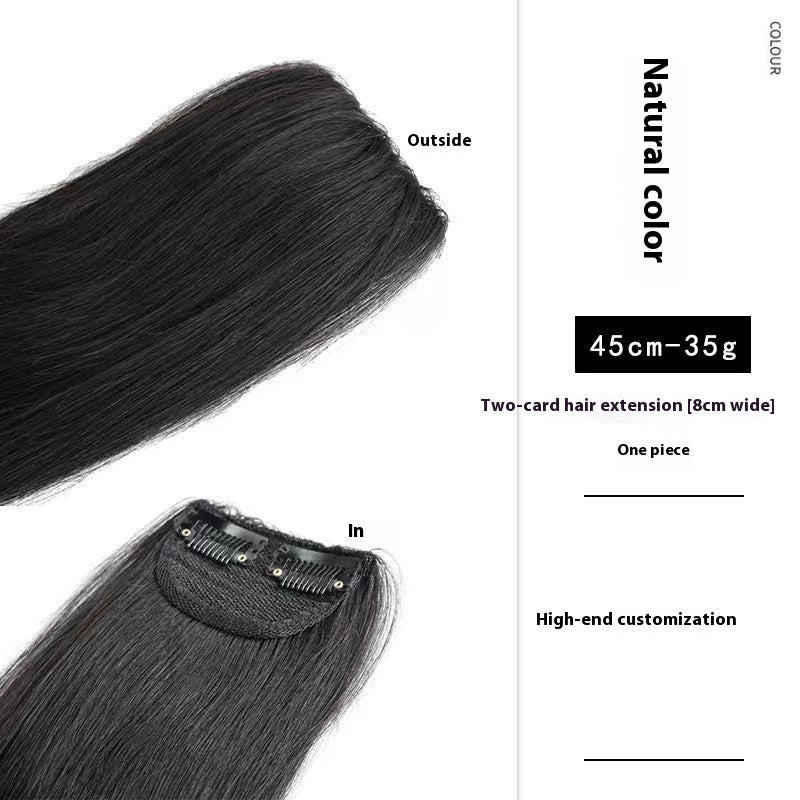 Perruque multi-pièces à cheveux droits fait à la main