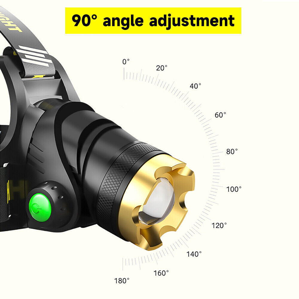 Super Bright 150000LM BATTERY LED phare USB phare lampe de poche