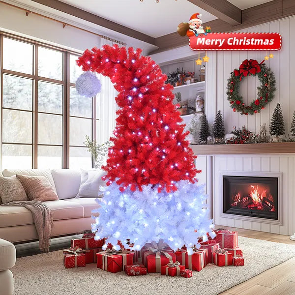 6 FT Santa Hat style arbre de Noël pré-éclairé