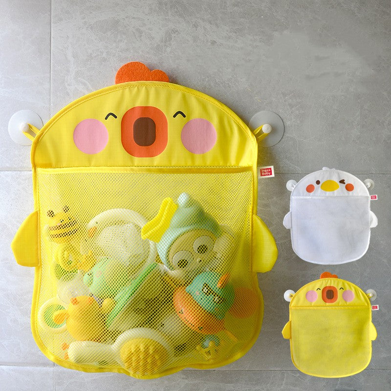 Cartoon mignon Duck Baby Baignoire Rangement Mesh Bag Salle de bain avec suspension coupe