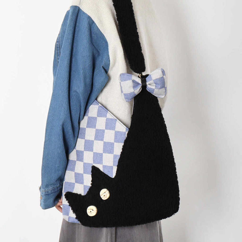 Chauffe-glace mignon Cat Grande capacité Cat-themed épaule Crossbody Sac