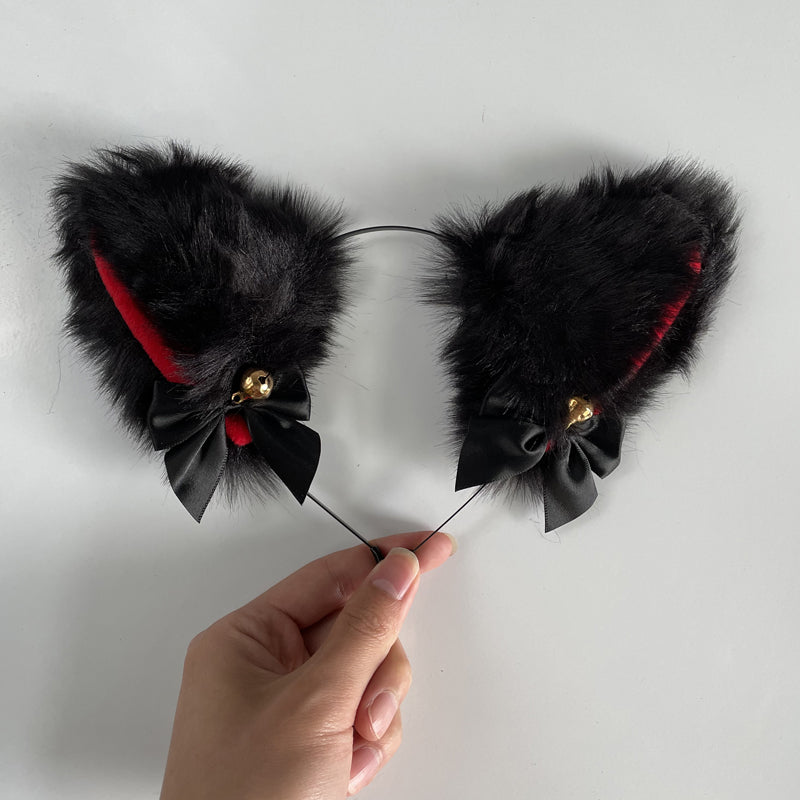 Bandeau d'oreilles de chat mignon en peluche