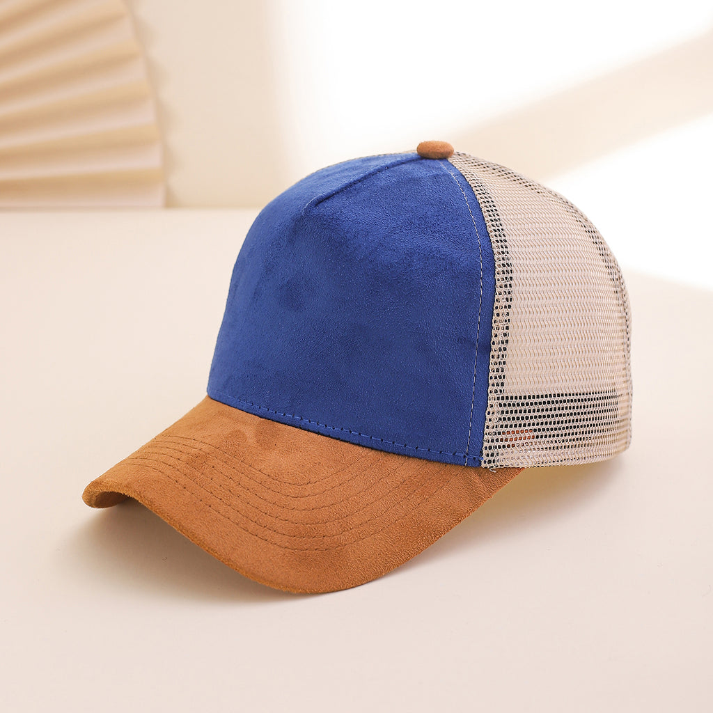 Simple et polyvalent Imitation Tissu Suede Casquette de baseball multicolore pour l'été extérieur