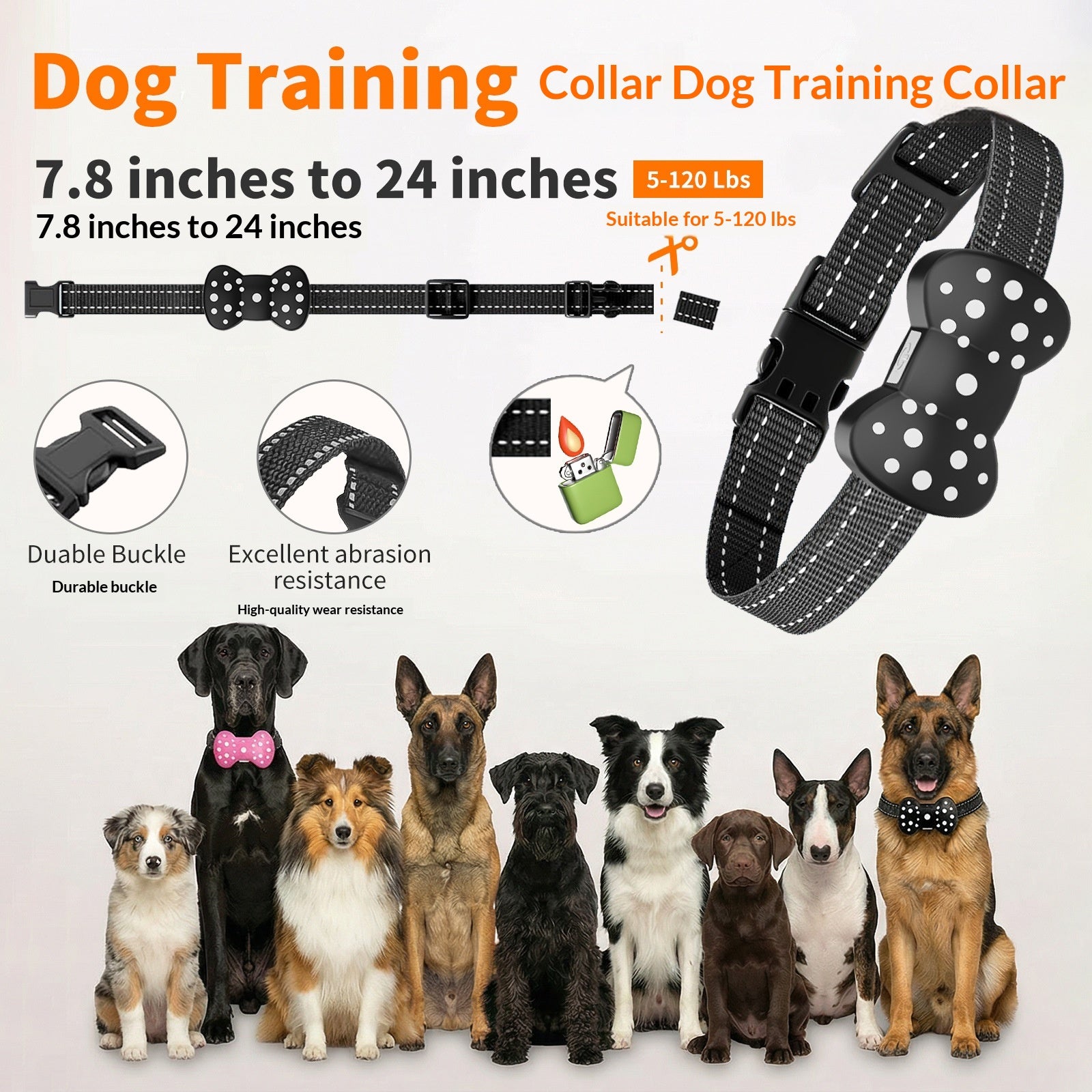 Électrique-choc d'entraînement à distance chien appareil rechargeable étanche longue portée ultrasonic Ba