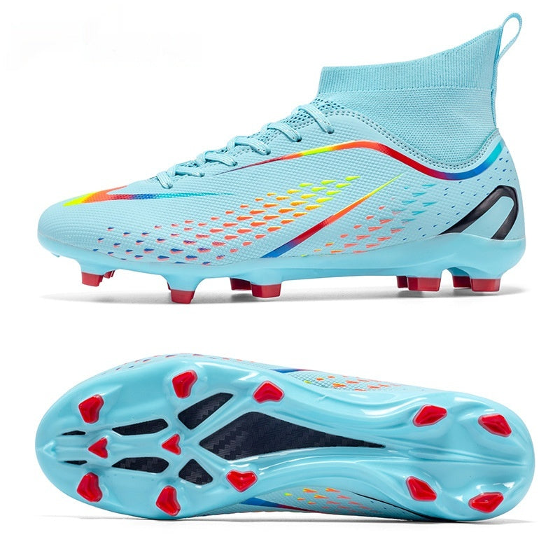 Chaussures de football pour enfants TF Broken Nail High-top Respirant