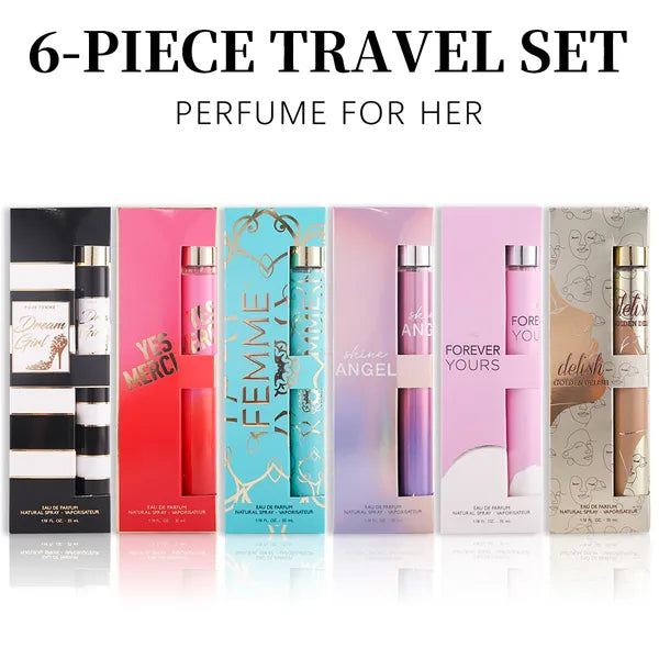 Ensemble de voyages pour femmes de 6pcs Eau De Parfum - Longue durée