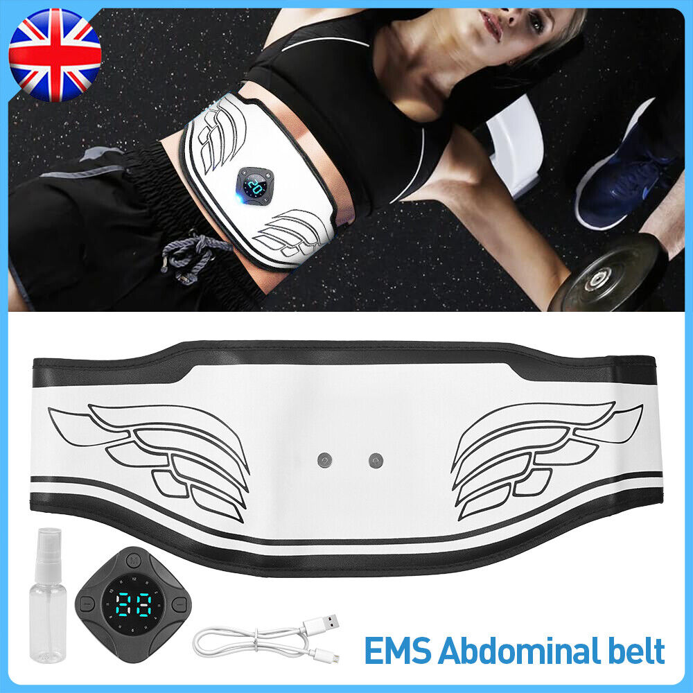 EMS Abdominal Muscle Tonning Belt Trainer ABS Stimulateur Toner Belt Rechargeable