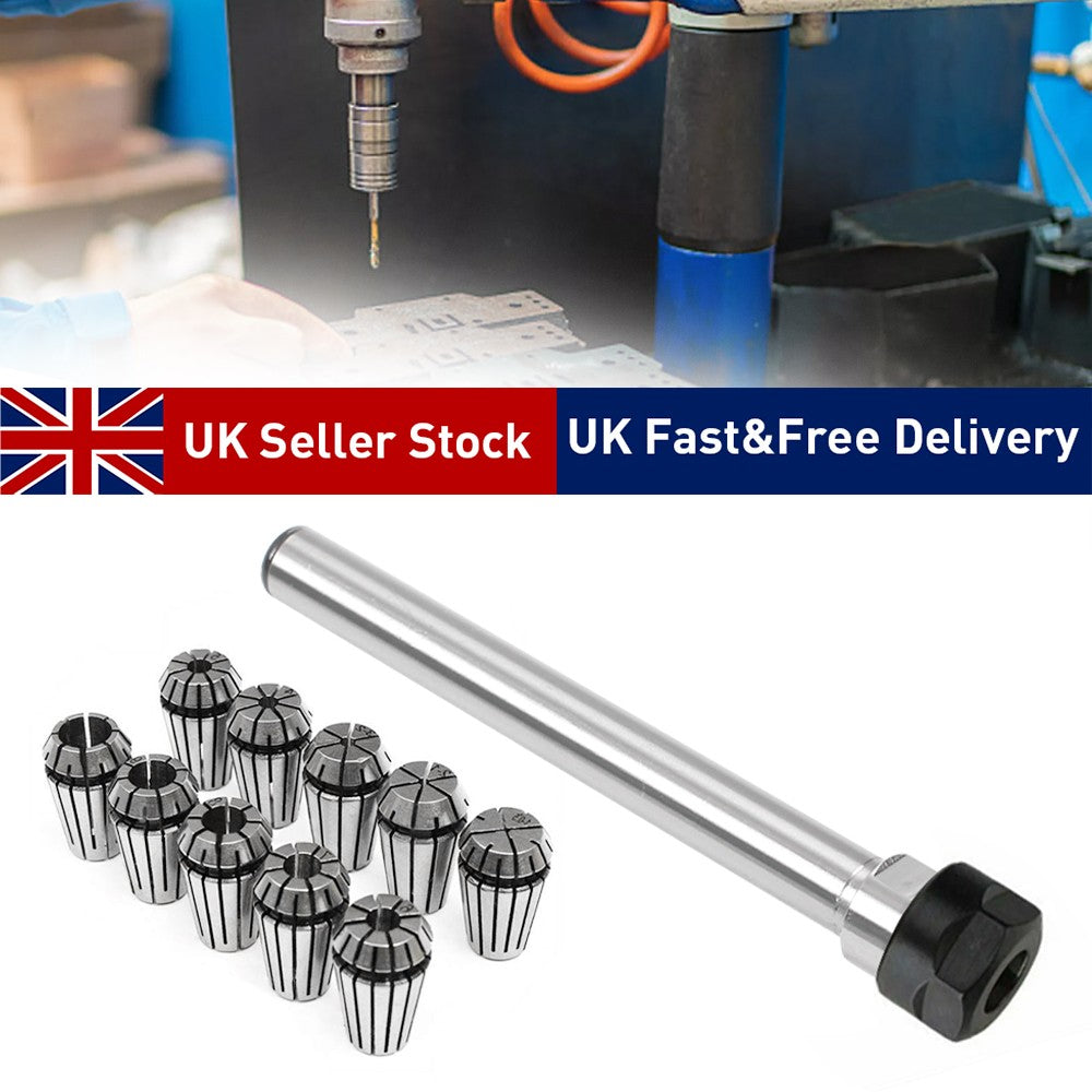 10Pcs ER16 Ensemble de collet à ressort pour fraisage CNC Machine de gravure d'outil acier