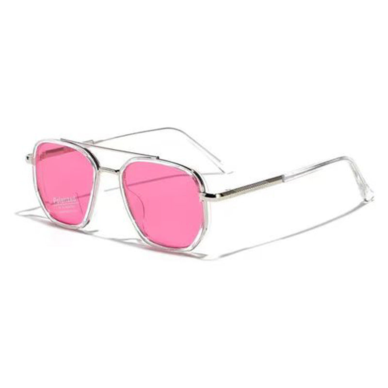 Lunettes de soleil en métal de style Chanel pour hommes
