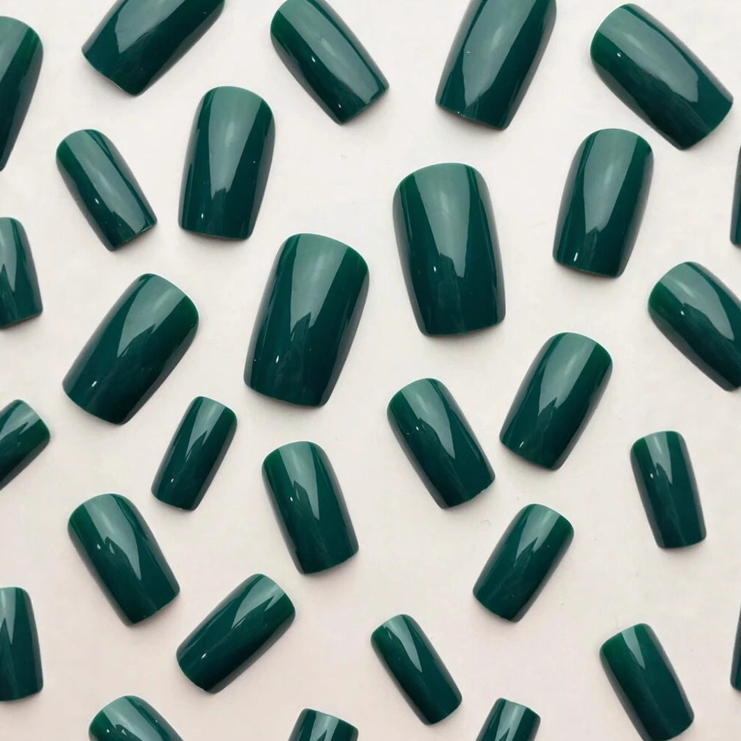 Moss Green Vintage Emerald Glossy Nail Polonais