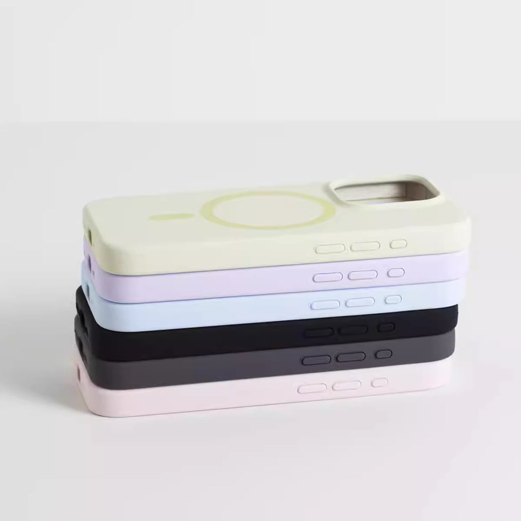 Cas de téléphone à charge magnétique liquide tout compris IPh
