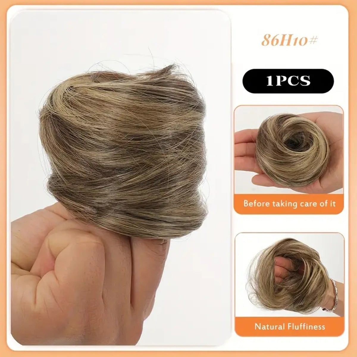 Simulation de boucles de cheveux féminines avec perruque et bande de caoutchouc