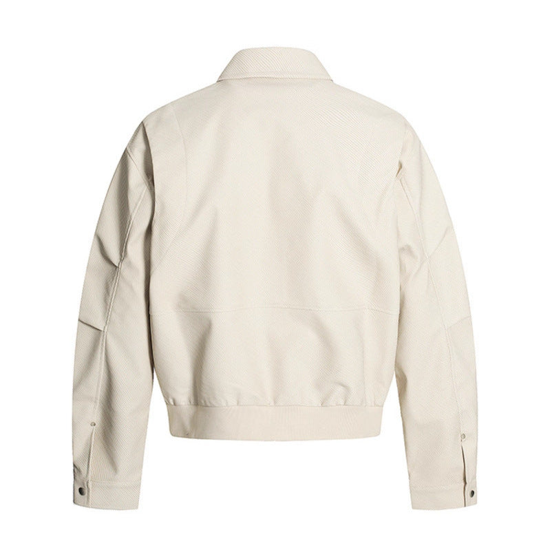 Retro Lavé Détresse en Cuir Loose-Fit Casual All-Match Jacket Top