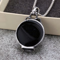 Collier miroir magique pendentif homme en acier inoxydable rétro