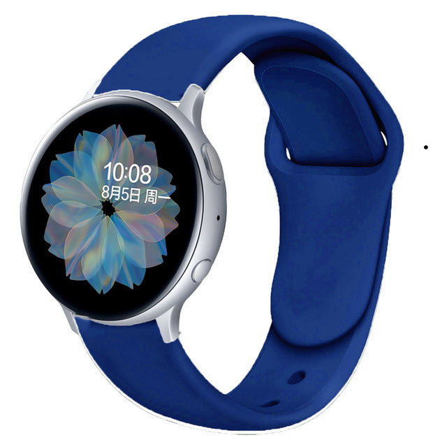 Convient pour Galaxy Active 2 boucle vers l'envers bracelet en silicone 20 22mm Sports intérieur boucle Str