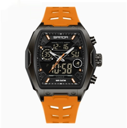Montres de sport étudiantes en forme de barils étanches