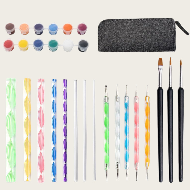 Ensemble de 28 pièces de stylos et d'outils de poterie