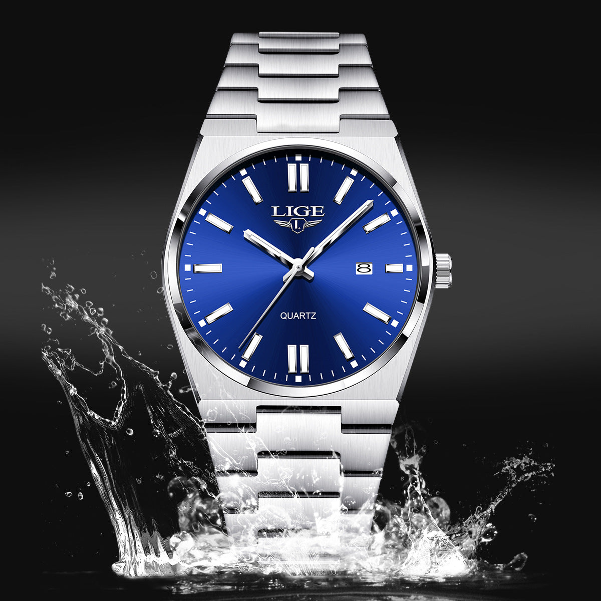 Imperméable Quartz lumineux Calendrier multifonction Wristwatch