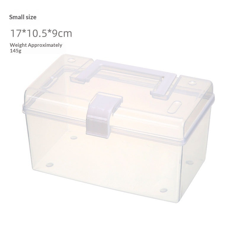 Maison Boîte de stockage transparente Bureau plastique Organisateur