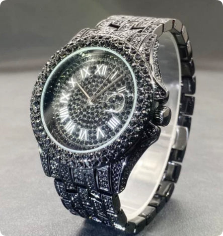 Full Diamond High End Calendrier Montres Quartz Hommes Montres Messieurs