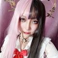 Anime Cosplay Perruque Femme Long cheveux droit