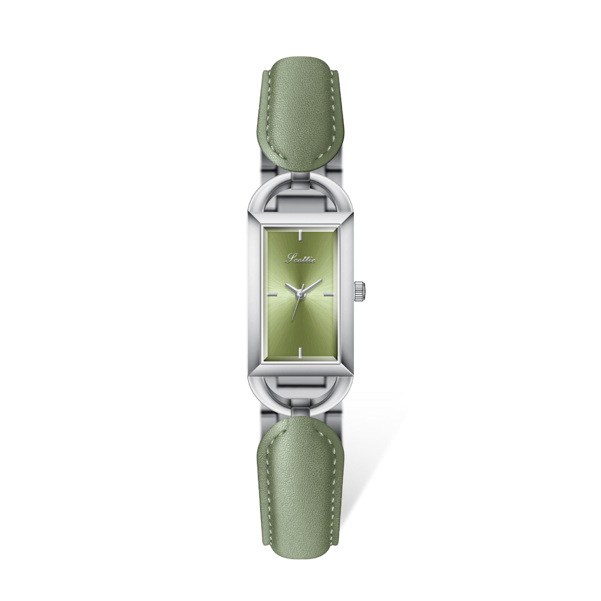 Bracelet en cuir carré montre